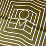 Cream And Khaki Geometric Striped Silky Scarf, thumbnail 4 of 4