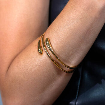 Coil Drop Bangle In Gold Plated, 3 of 4