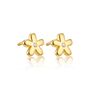 18ct Gold Plated Little Flower Stud Earrings, thumbnail 2 of 4