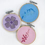 English Wildflowers Embroidery Hanging Decoration Kit, thumbnail 6 of 10