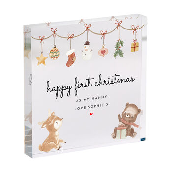 Personalised First Christmas Plaque From Baby Gift, 3 of 3
