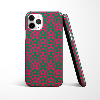Check Flower Phone Case Durable iPhone Samsung Mobile Cover, 3 of 12