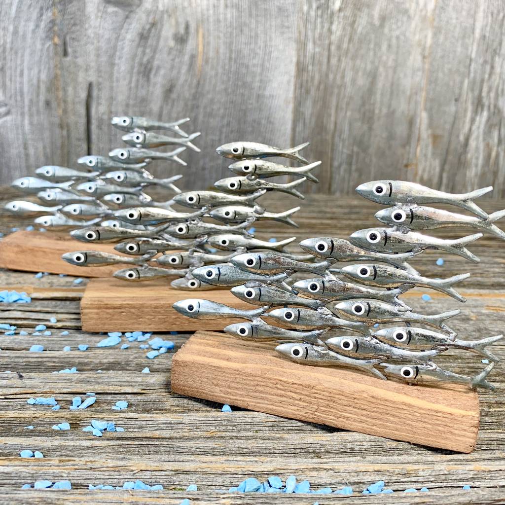 Tin Fish Sculpture By London Garden Trading