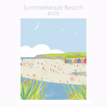 Summerleaze Beach Bude Cornwall Print, 4 of 6