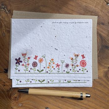 Pack Of Florally Plantable Note Cards With Envelopes, 2 of 4