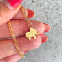 Elephant Pendant Necklace In Gold Plate, thumbnail 3 of 3
