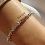 Sterling Silver 925 Milestone 30 40 50 60 70 80 90 Yellow Rose Gold Bead Birthday Bracelet, thumbnail 5 of 9