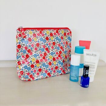 Floral Oilcloth Make Up / Toiletries / Wash Bag, 6 of 7