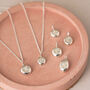 Small Initial Pebble Necklace. Recycled Sterling Silver, thumbnail 8 of 11