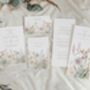 Dusty Pink Wildflower Wedding Invitations, thumbnail 4 of 4