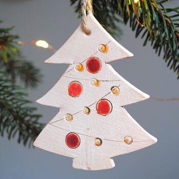 Christmas Hanging Tree Decoration Scented Ceramic, 2 of 6