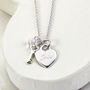 Sterling Silver Engravable Heart Necklace, thumbnail 4 of 5