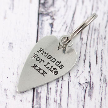 Friendship Present Friends For Life Long Heart Keyring, 3 of 9
