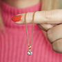 Gold Plated April Crystal Birthstone Necklace, thumbnail 5 of 6
