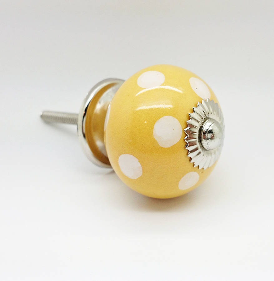 yellow ceramic door knobs cupboard drawer pull handles by g decor