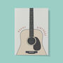 Acoustic Guitar Birthday Card | Guitarist Music Card, thumbnail 3 of 5