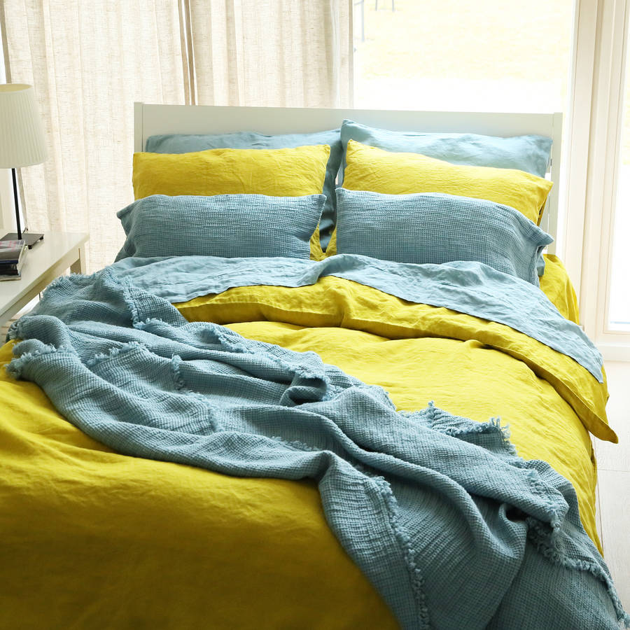Stone Washed Bed Linen Duvet, 1 of 12