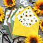 Sunflowers Folded Invitation Suite, thumbnail 4 of 7