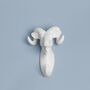 G Decor Ornamental White Animal Heads Resin Wall Hook, thumbnail 7 of 11