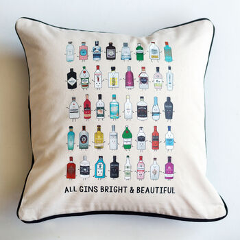 'All Gins Bright And Beautiful' Cushion, 3 of 6