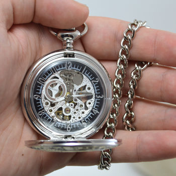 Engraved Pocket Watch Baroque Design, 2 of 4
