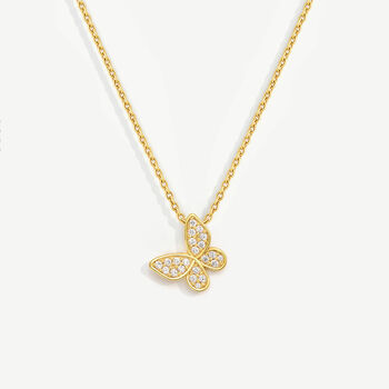 Gold Or Silver Women’s Dainty Butterfly Necklace, Jewellery Gift For Her, 3 of 5