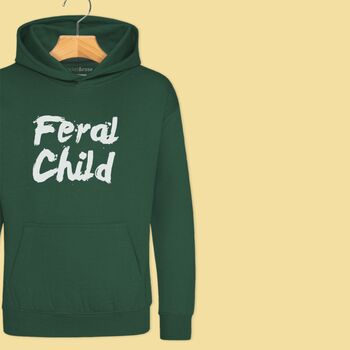 'Feral Child' Kids Hoodie Jumper, 3 of 10