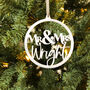 Personalised Mr And Mrs Tree Decoration, thumbnail 1 of 6