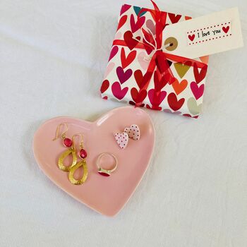 Pink Heart Ceramic Trinket Dish ~ Boxed, 5 of 5