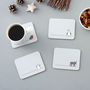 Winter Collection Coasters, Set Of Four, thumbnail 1 of 7