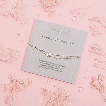 Fabulous Friend Layered Silver Stars Bracelet, 2 of 7