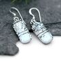 Handcrafted Silver Glass Earrings, thumbnail 3 of 12