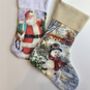 Personalised Snow Man And Santa Christmas Stocking, thumbnail 7 of 8