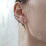 Sterling Silver Croissant Hoop Earrings, thumbnail 7 of 12
