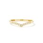 9ct Solid Yellow Gold Diamond Wishbone Ring, thumbnail 1 of 3