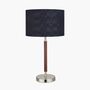 Brushed Silver Wood Effect Table Lamp, thumbnail 2 of 8