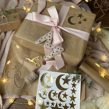 Star And Moon Christmas Gift Stickers, 4 of 6