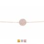 Disc Bracelet Cz Rose Or Gold Plated 925 Silver, thumbnail 1 of 9
