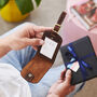 Personalised Luxury Fold Out Leather Luggage Tag With Address Card And Hot Stamped Initials, thumbnail 4 of 7