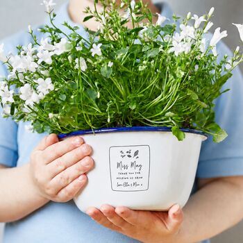 Enamel Planter Personalised Thank You Teacher Gift, 2 of 2
