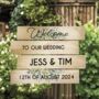 Personalised Wooden Wedding Sign, thumbnail 1 of 4