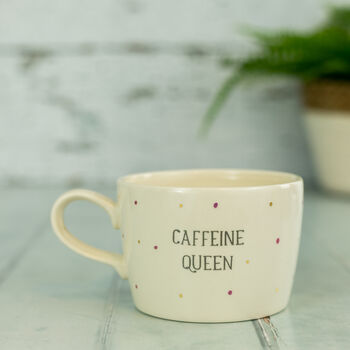 Caffeine Queen Handmade Metallic Spotty Cup, 2 of 2