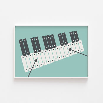Xylophone Print | Glockenspiel Music Poster, 3 of 9
