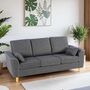 Three Seater Sofa Comfortable Fabric Sofa With Cushions, thumbnail 1 of 12