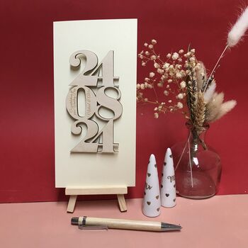 Personalised Wedding Date Card, 2 of 9