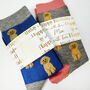 Personalised Birthday Cavapoo Bamboo Socks With Gold Foil Label, thumbnail 1 of 9