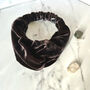 Silk Velvet Twisted Turban Head Band In Obsidian Black, thumbnail 1 of 4