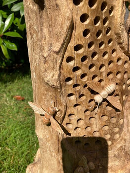 Handmade Teak Root Bumblebee Ornament – Large 65cm, 5 of 8