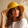 Yellow Signature Woven Sun Hat, thumbnail 3 of 6