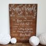 Wooden Order Of The Day Wedding Sign, thumbnail 4 of 4